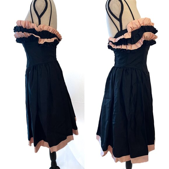 Gunne Sax Mini Dress | Ruffles 80s Coquette Goth Vintage - Picture 6 of 10